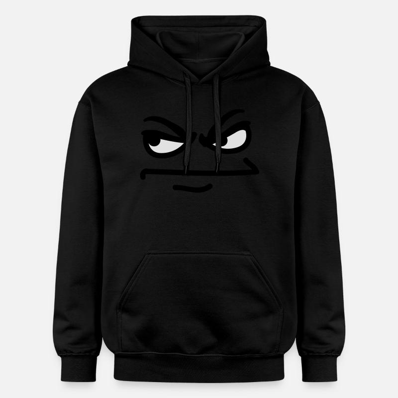 angry_face - Sweat à capuche Softstyle® Gildan Unisexe - noir