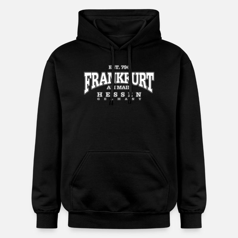 Francfort-sur-le-Main (blanc) - Sweat à capuche Softstyle® Gildan Unisexe - noir