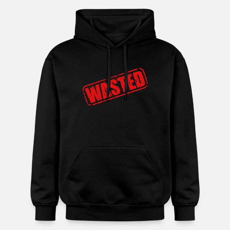 déchets impression de timbres - Sweat à capuche Softstyle® Gildan Unisexe - noir