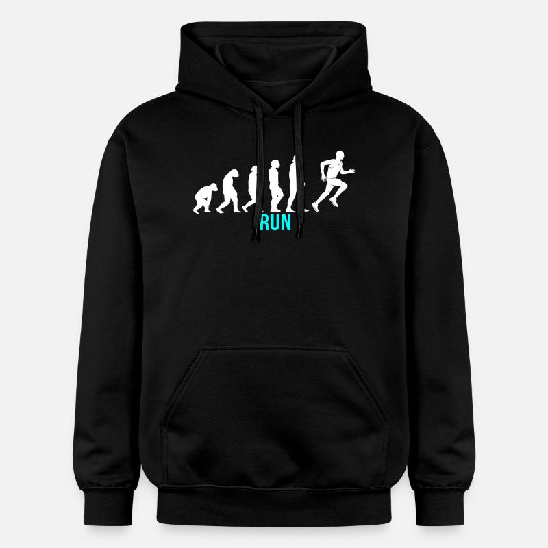 Run Evolution - Gildan Unisex Softstyle® Midweight Hoodie - Schwarz