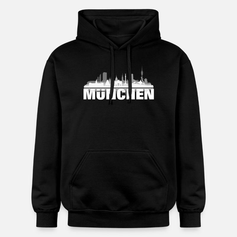 muenchen01hell - Sweat à capuche Softstyle® Gildan Unisexe - noir