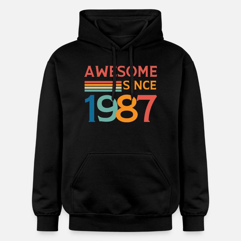 Awesome since 1987 - Sweat à capuche Softstyle® Gildan Unisexe - noir