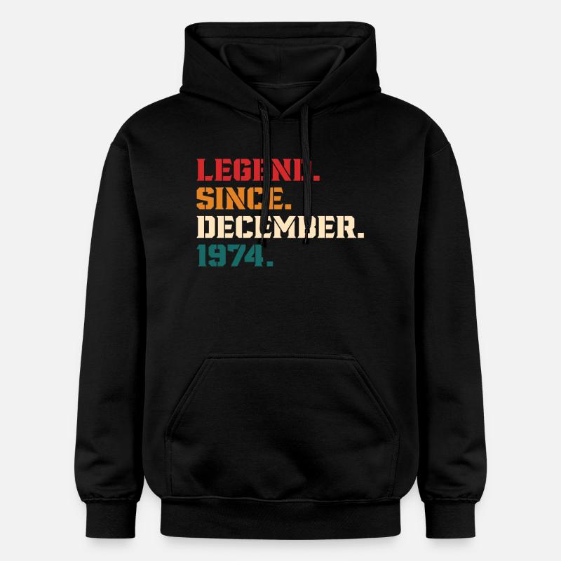 Legend Since December 1974 - Sweat à capuche Softstyle® Gildan Unisexe - noir