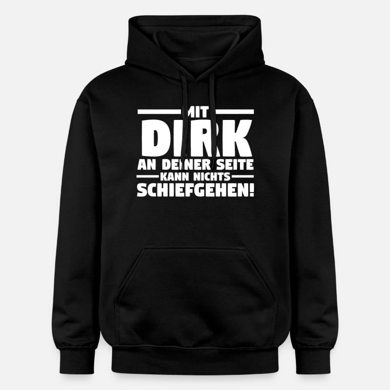 First name Dirk - Gildan Unisex Softstyle® Midweight Hoodie - black