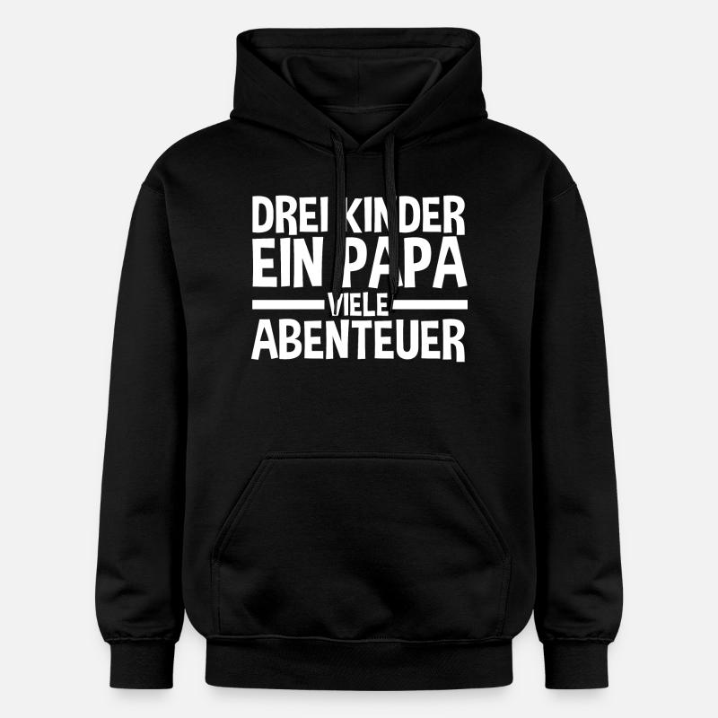 Père de 3 enfants - Sweat à capuche Softstyle® Gildan Unisexe - noir