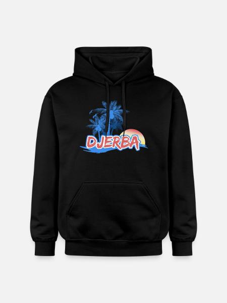 Djerba Beach - Gildan Unisex Softstyle® Midweight Hoodie - black