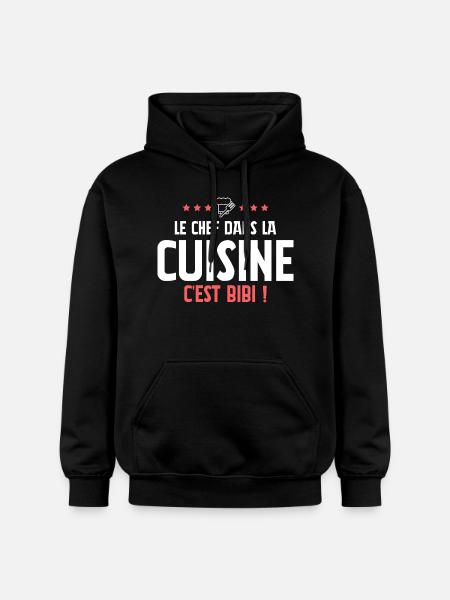 De chef-kok in de keuken is bibi! -Schort - Gildan uniseks Softstyle® Midweight hoodie - zwart