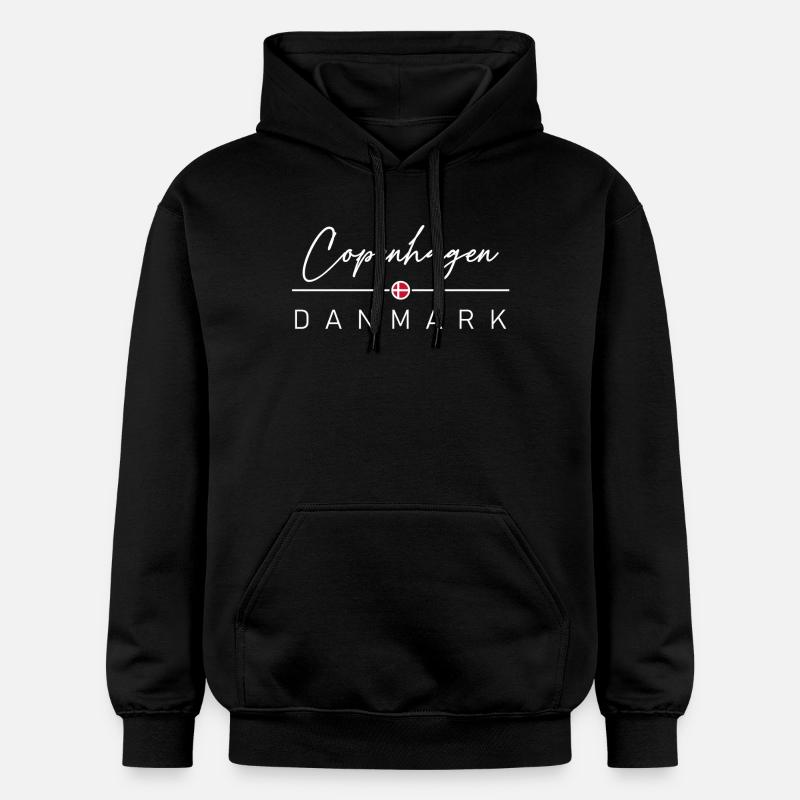 Danemark - Copenhague - Copenhague - Danemark - Sweat à capuche Softstyle® Gildan Unisexe - noir