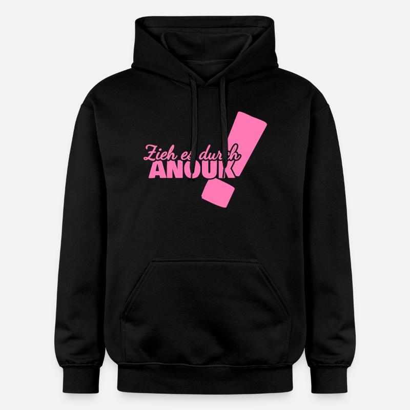 Anouk as a given name - Gildan Unisex Softstyle® Midweight Hoodie - black