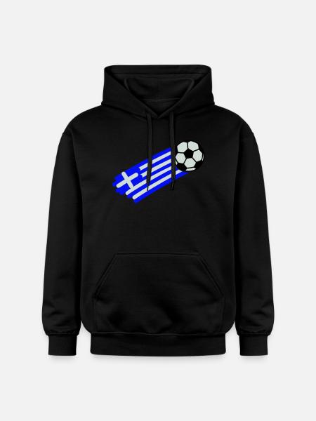 greece flag - Gildan Unisex Softstyle® Midweight Hoodie - black