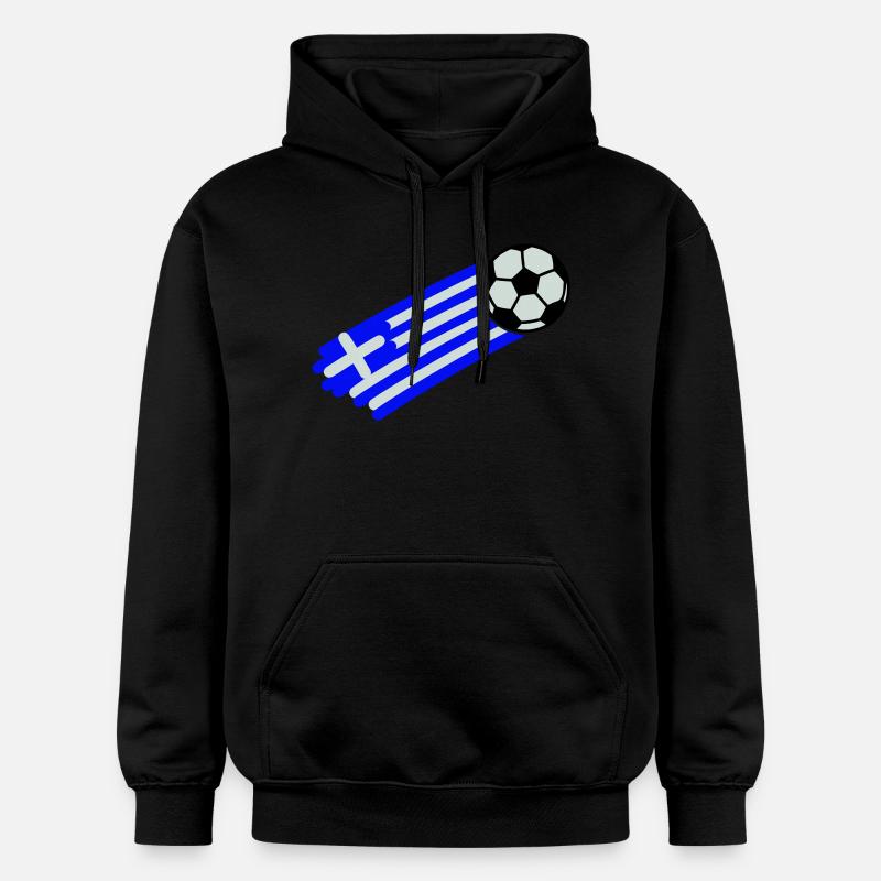 greece flag - Sweat à capuche Softstyle® Gildan Unisexe - noir
