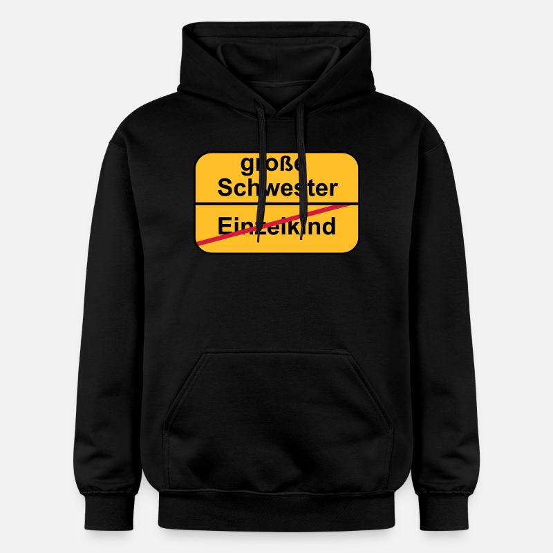 große Schwester - Gildan Unisex Softstyle® Midweight Hoodie - Schwarz
