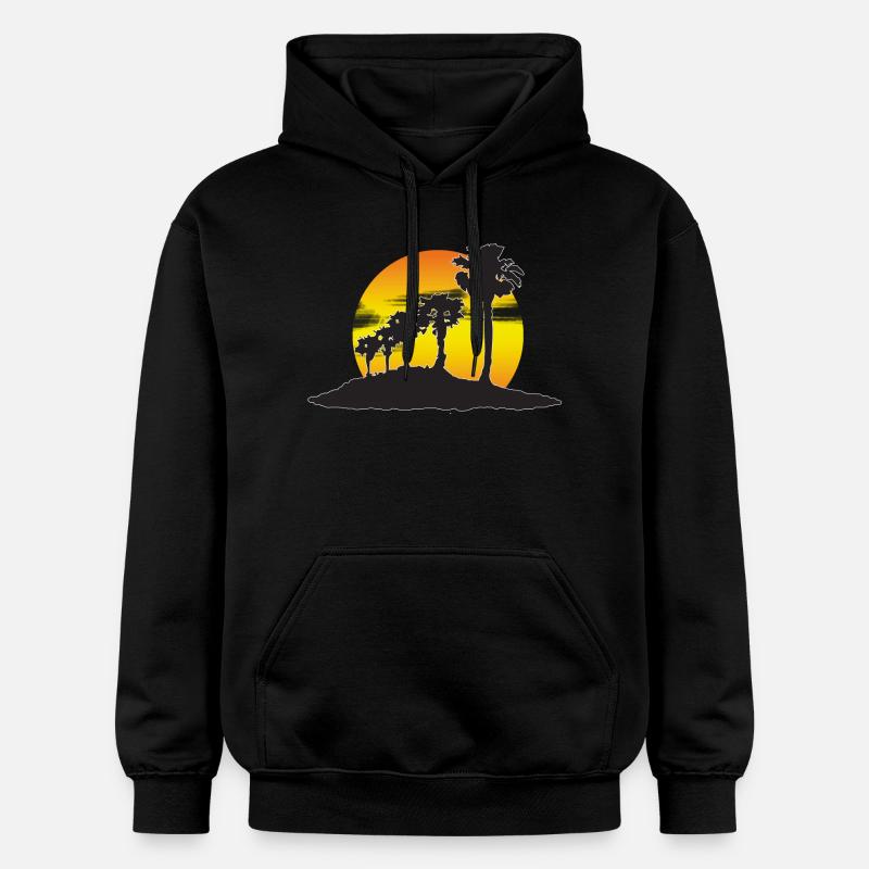 coucher de soleil - Sweat à capuche Softstyle® Gildan Unisexe - noir
