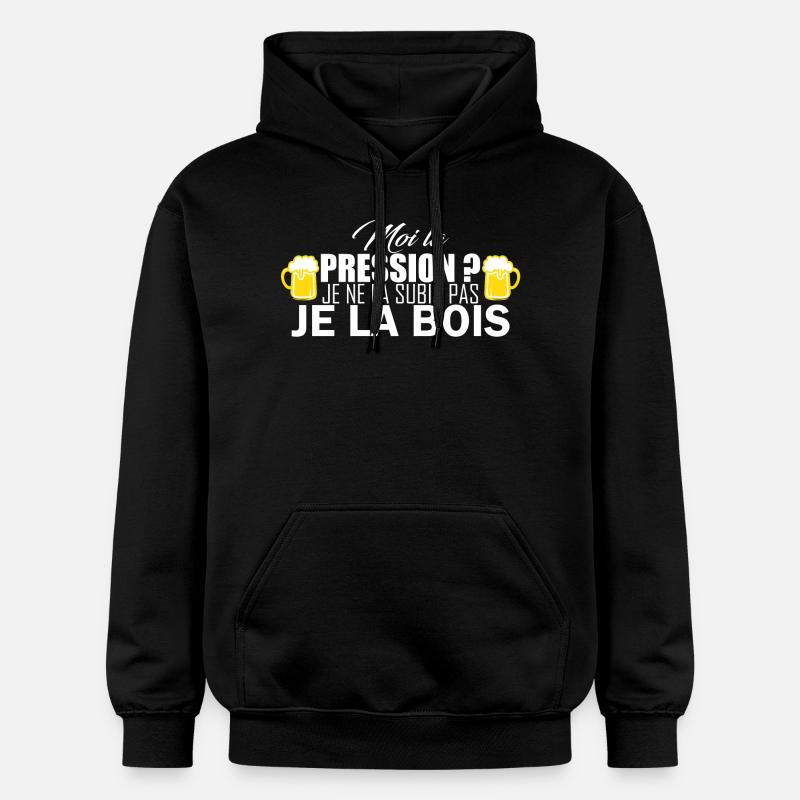 moi la pression - Sweat à capuche Softstyle® Gildan Unisexe - noir