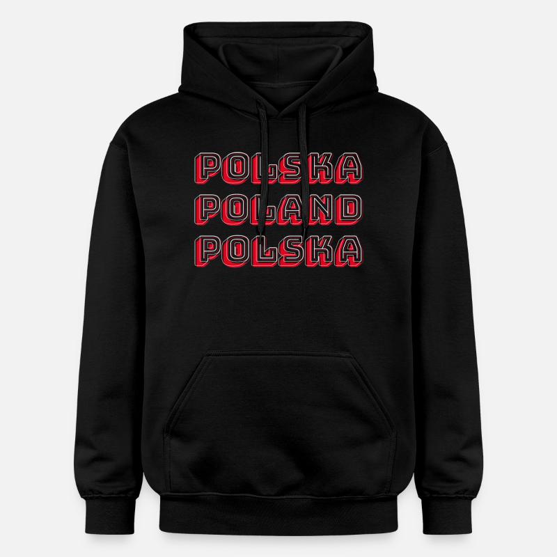 POLSKA POLOGNE - Sweat à capuche Softstyle® Gildan Unisexe - noir