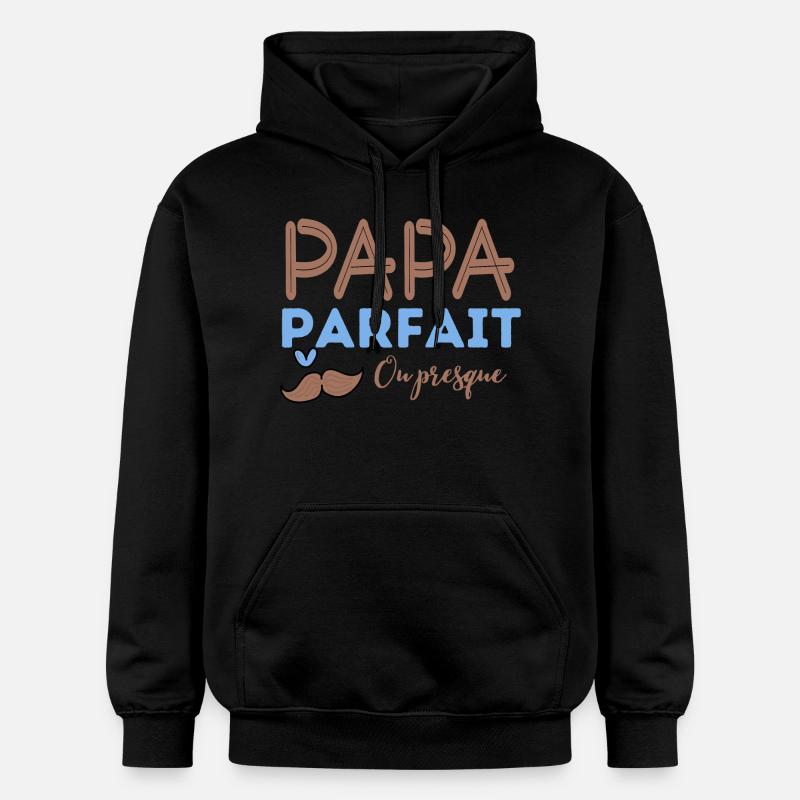 Papa parfait ou presque - Sweat à capuche Softstyle® Gildan Unisexe - noir