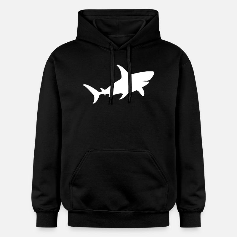 Requin - Sweat à capuche Softstyle® Gildan Unisexe - noir