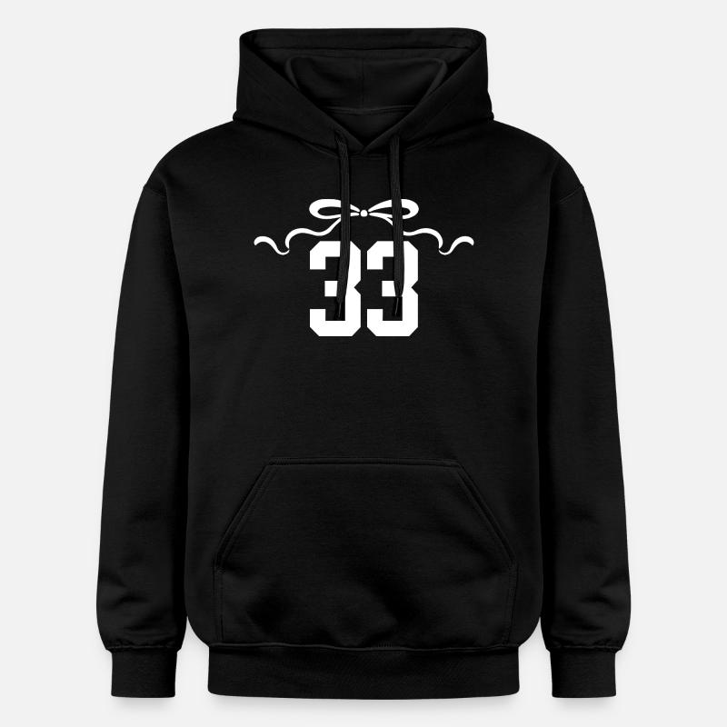 Numéro 33 noeud - 33e anniversaire - Sweat à capuche Softstyle® Gildan Unisexe - noir