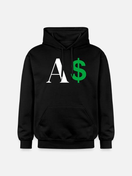 Dollar Letter - Gildan Unisex Softstyle® Midweight Hoodie - black