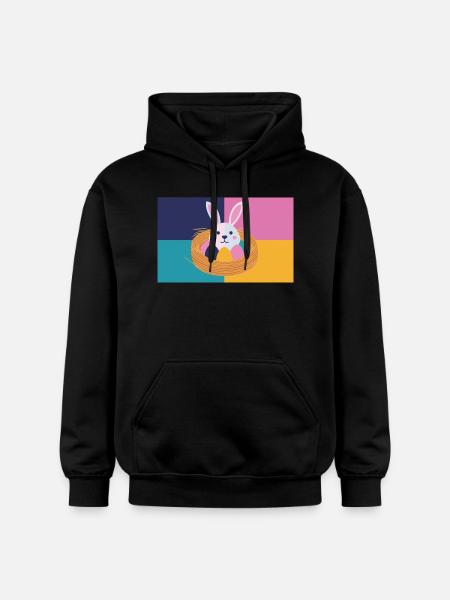 Easter Bunny No.05 - Gildan Unisex Softstyle® Midweight Hoodie - black