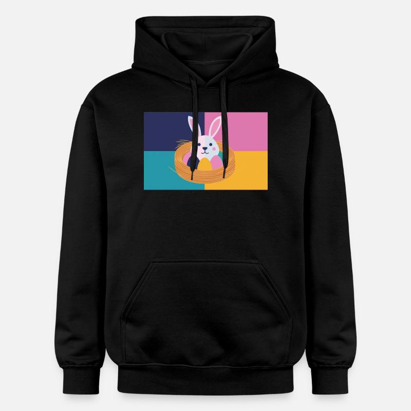 Lapin de Pâques n°05 - Sweat à capuche Softstyle® Gildan Unisexe - noir