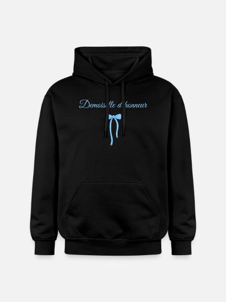 Blue Bow Bridesmaid - Gildan Unisex Softstyle® Midweight Hoodie - black