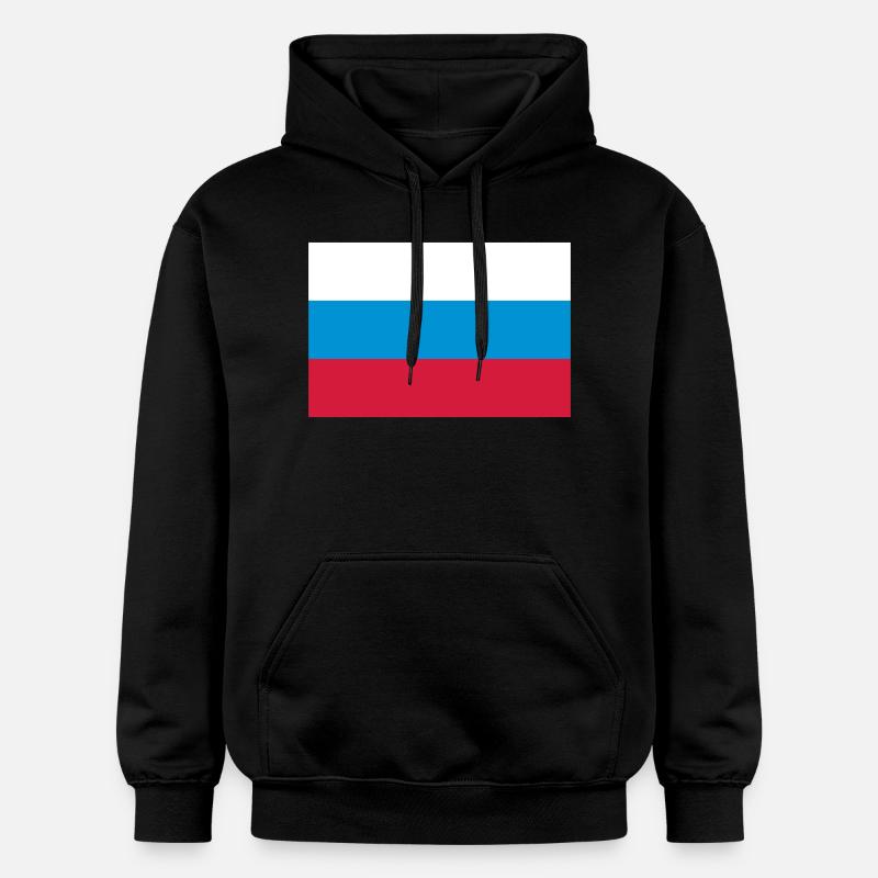 russia flag - Sweat à capuche Softstyle® Gildan Unisexe - noir