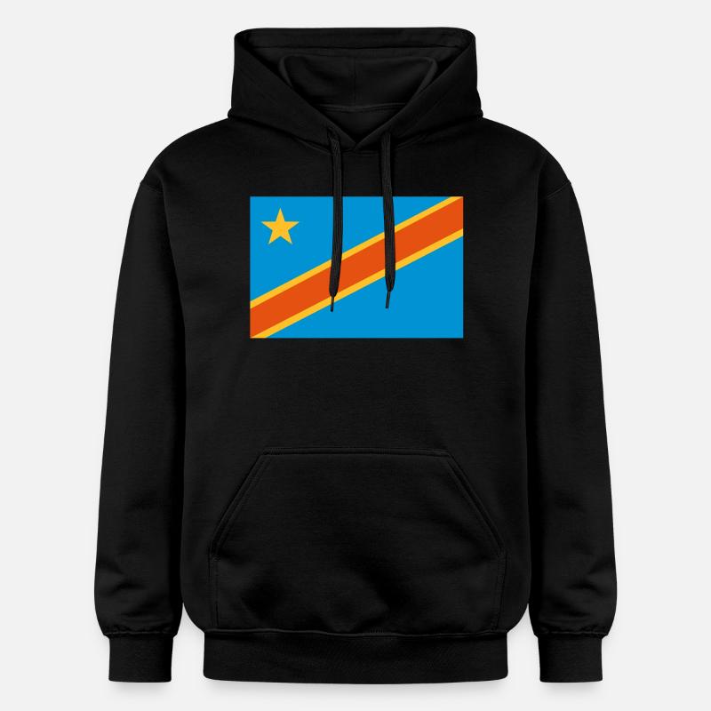 drapeau Congo Kinshasa - Congo flag - Sweat à capuche Softstyle® Gildan Unisexe - noir