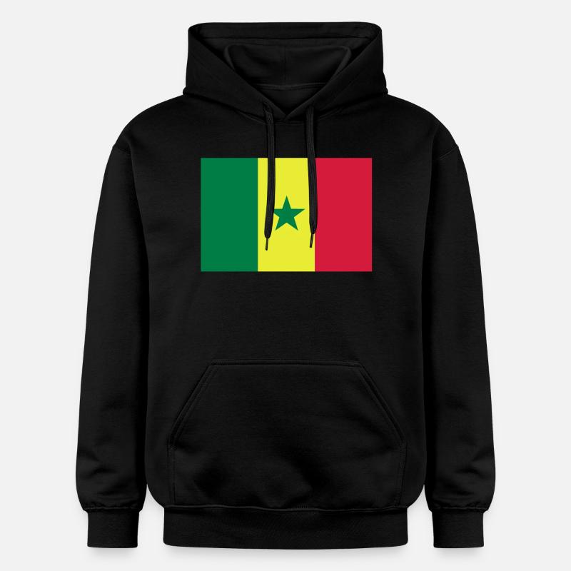 drapeau Sénégal - Senegal flag - Sweat à capuche Softstyle® Gildan Unisexe - noir