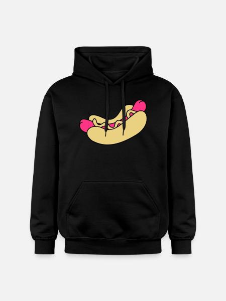 hot dog - Gildan Unisex Softstyle® Midweight Hoodie - black