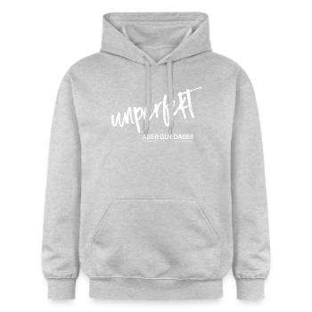 Unperfekt - aber gut dabei! - Gildan Unisex Softstyle® Midweight Hoodie - Hellgrau meliert - Vorne - Liana (172cm) & Jaron (178cm)