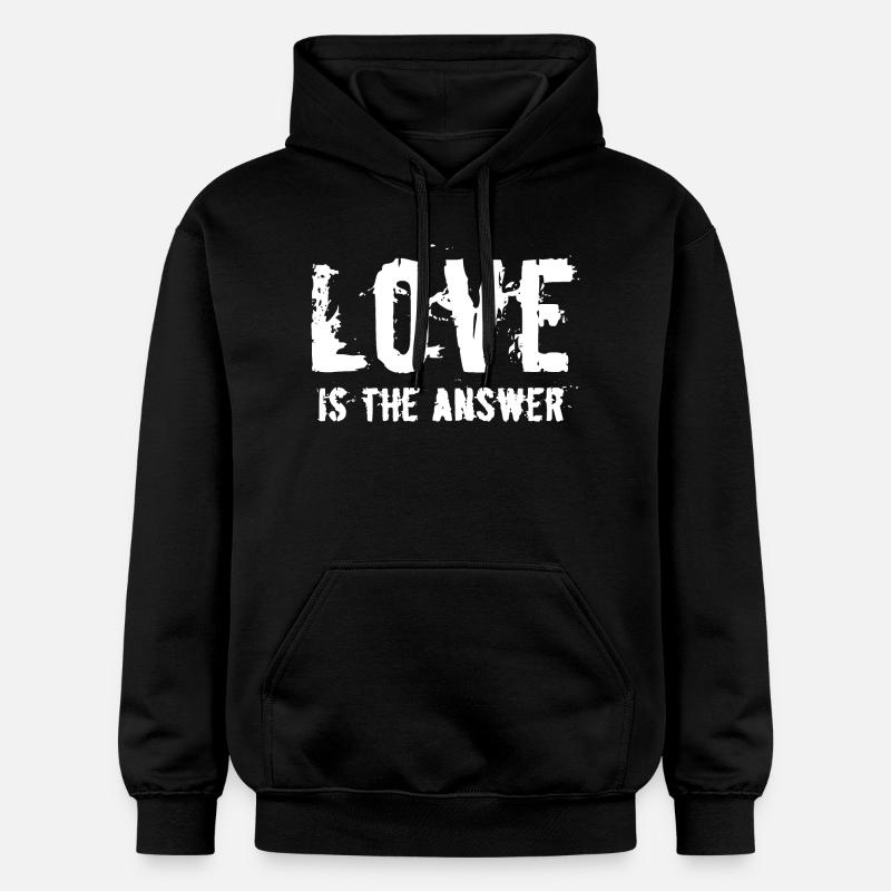 L'amour est la réponse - Sweat à capuche Softstyle® Gildan Unisexe - noir