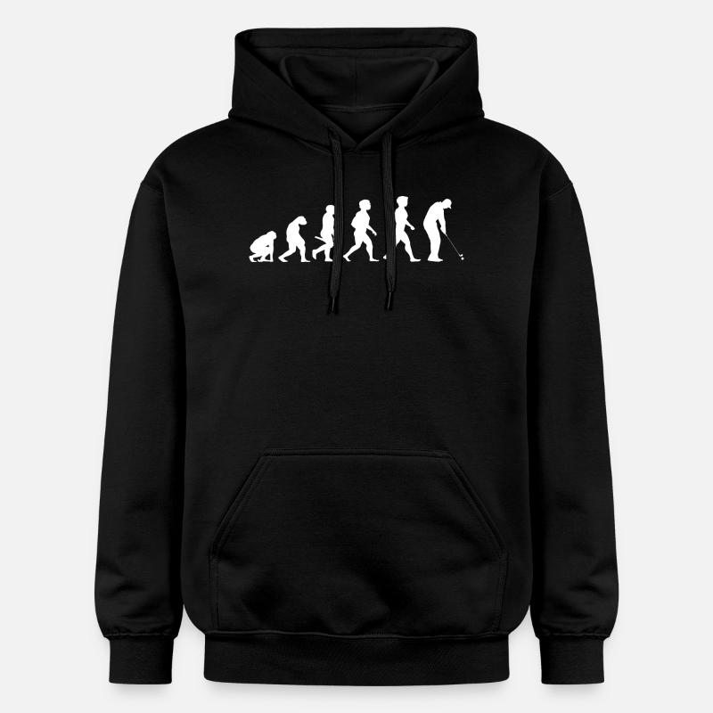 Evolution Golf Golfer Golfspieler Golfplatz - Gildan Unisex Softstyle® Midweight Hoodie - Schwarz