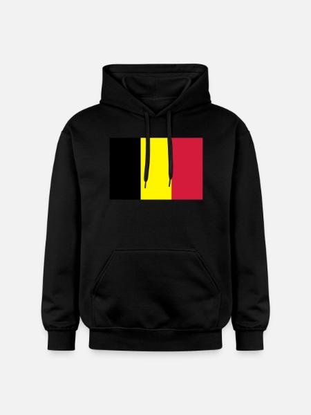 drapeau_belgique - Gildan Unisex Softstyle® Midweight Hoodie - black