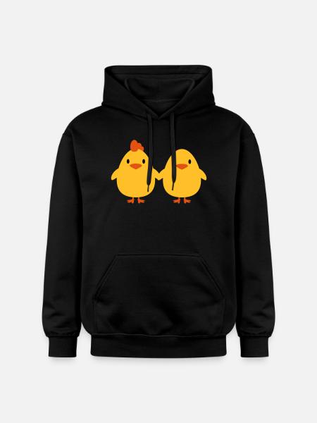 Chicks lovers cock and hen - Gildan Unisex Softstyle® Midweight Hoodie - black