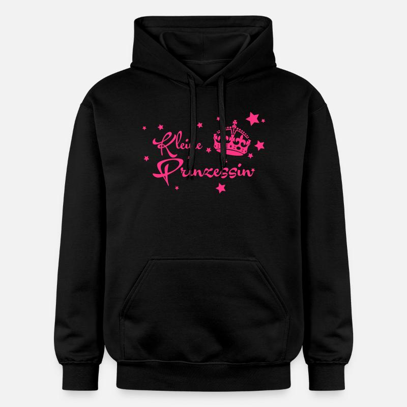 Kleine Prinzessin - Krone & Sterne - Sweat à capuche Softstyle® Gildan Unisexe - noir