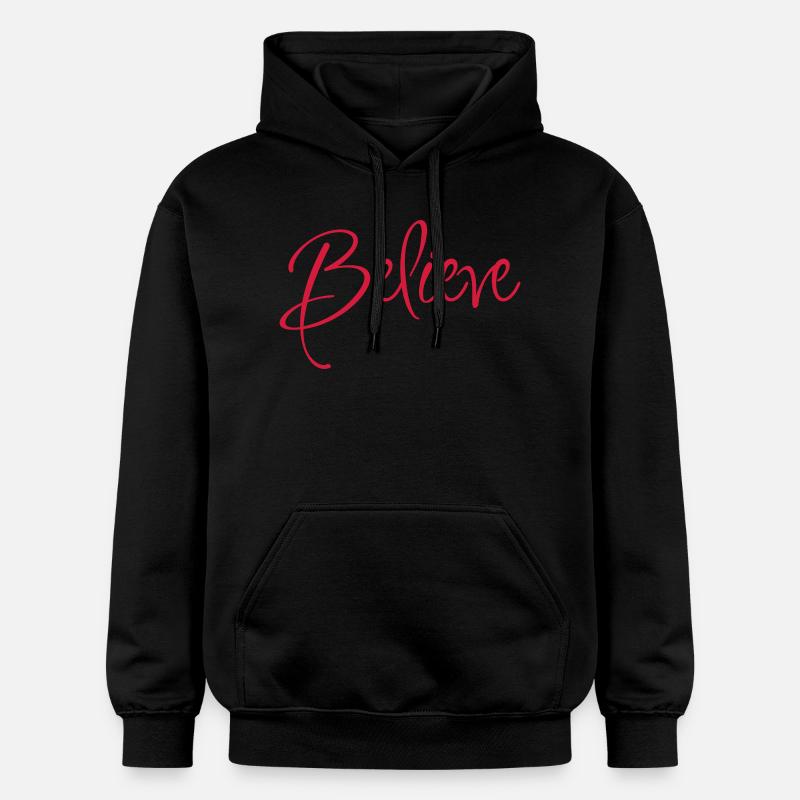 Grand lettrage Croyez - Sweat à capuche Softstyle® Gildan Unisexe - noir
