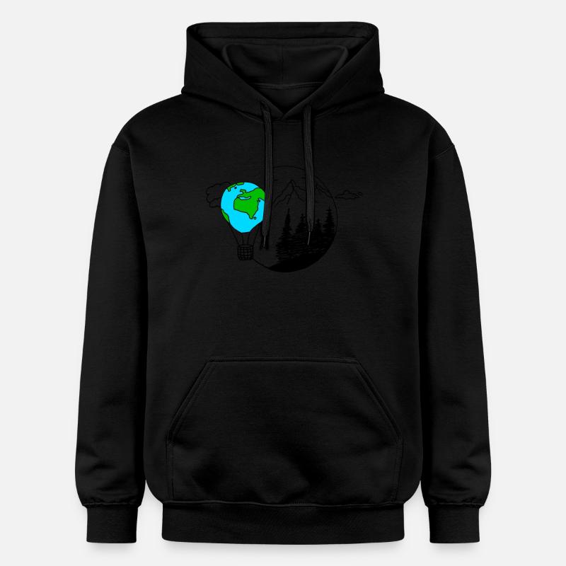 Monts Globe - Sweat à capuche Softstyle® Gildan Unisexe - noir