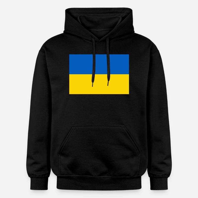 Drapeau Ukraine / Ukraine flag - Sweat à capuche Softstyle® Gildan Unisexe - noir