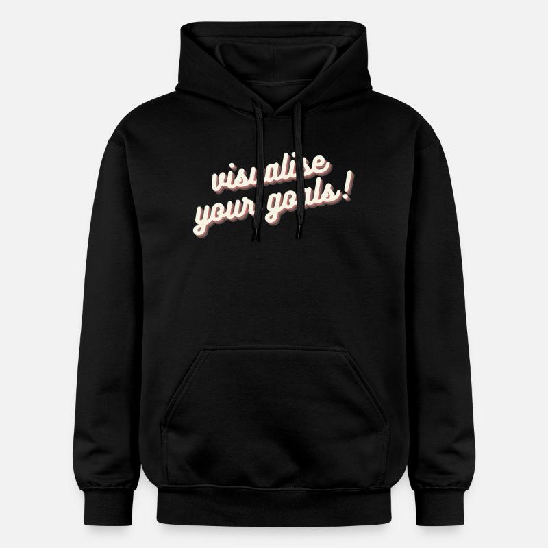 Goals Visualize Affirmation Autosuggestion - Gildan Unisex Softstyle® Midweight Hoodie - black