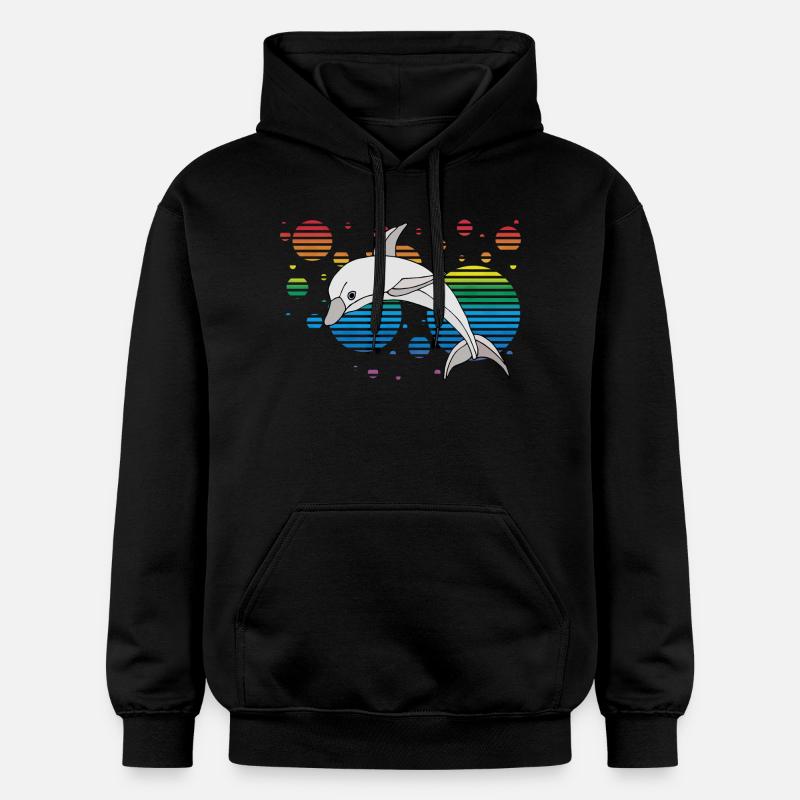 Dauphin - Sweat à capuche Softstyle® Gildan Unisexe - noir
