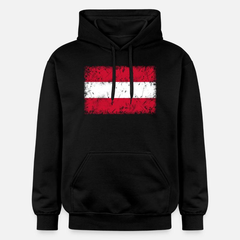 Drapeau de l’Autriche - Sweat à capuche Softstyle® Gildan Unisexe - noir