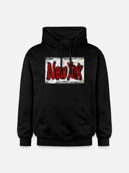 New York Street Art - Gildan Unisex Softstyle® Midweight Hoodie - black