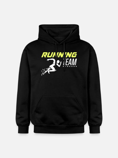Running Team 1 - Gildan Unisex Softstyle® Midweight Hoodie - black