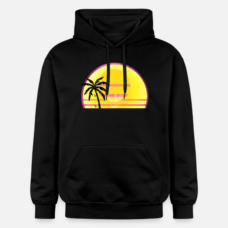 Été ensoleillé Journée fermée - Sweat à capuche Softstyle® Gildan Unisexe - noir