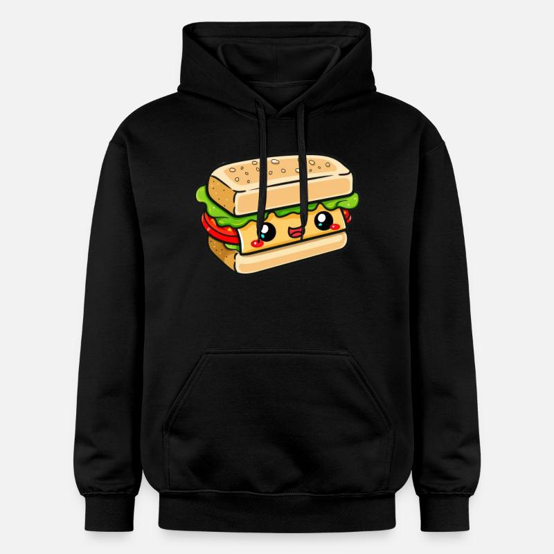 Sandwich avec visage - Sweat à capuche Softstyle® Gildan Unisexe - noir