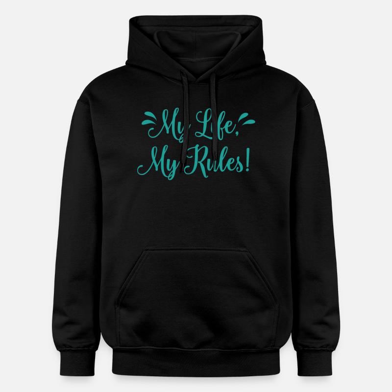 My Life my rules - Sweat à capuche Softstyle® Gildan Unisexe - noir