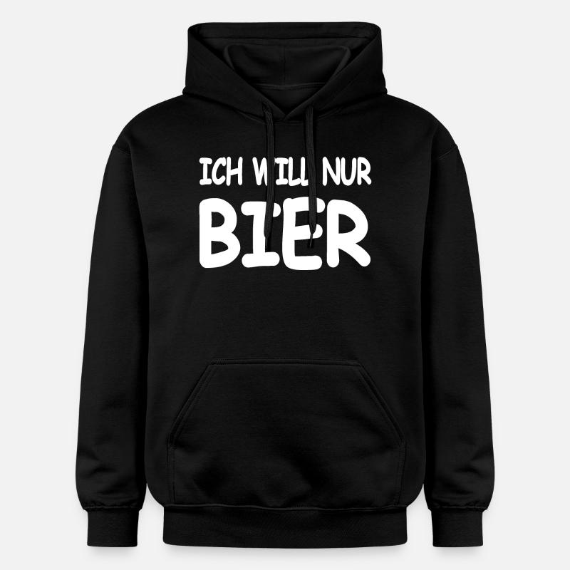 Bier - Gildan Unisex Softstyle® Midweight Hoodie - Schwarz
