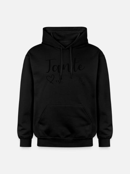 Pregnancy Announcement Aunt Est. 2025 - Gildan Unisex Softstyle® Midweight Hoodie - black