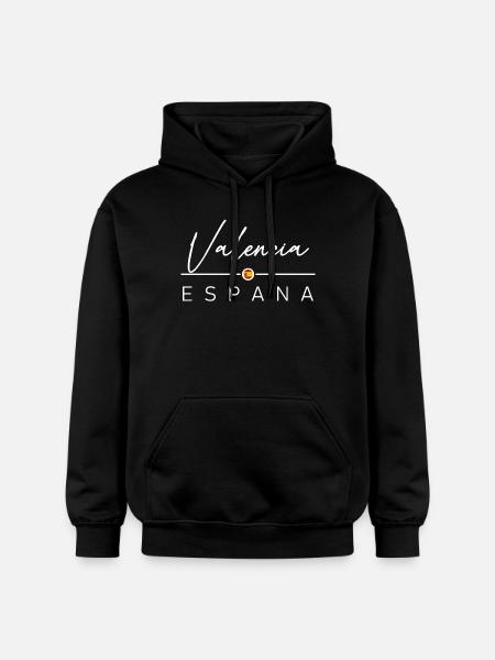 Spain - Valencia - Spain - España - Gildan Unisex Softstyle® Midweight Hoodie - black